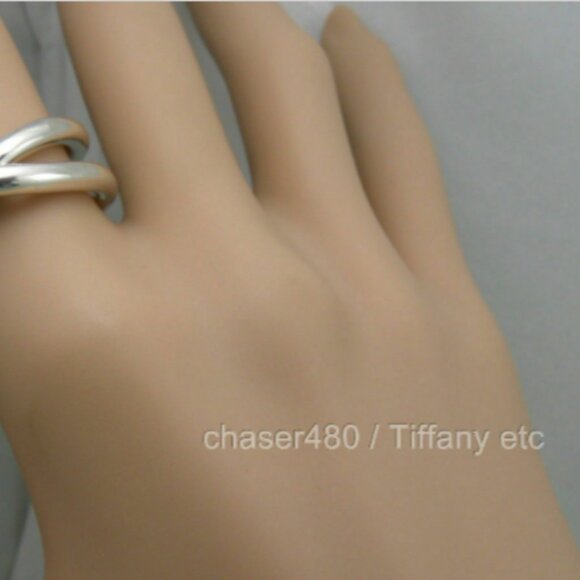 Tiffany & Co. Le Cercle Paloma Picasso Crossover X Sterling Silver Ring Rare - Picture 1 of 4